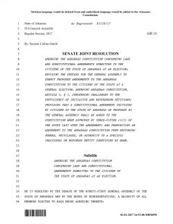 SJR 10 - Arkansas General Assembly