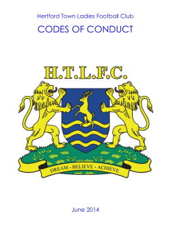 codes of conduct - Hertford Town Ladies FC