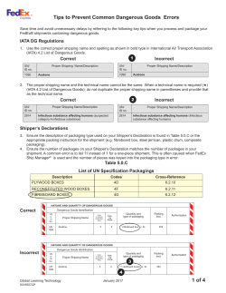 Tips to Prevent Common Dangerous Goods Errors
