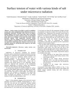 Surface tension of water with various kinds of salt under microwave