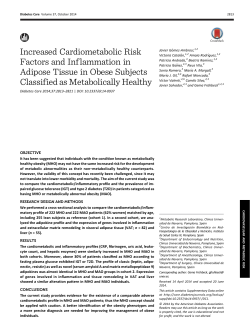 Increased Cardiometabolic Risk Factors and Inflammation in