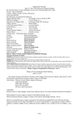 Regular Meeting - Village of Norwood