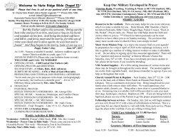 Bulletin - Nute Ridge Bible Chapel