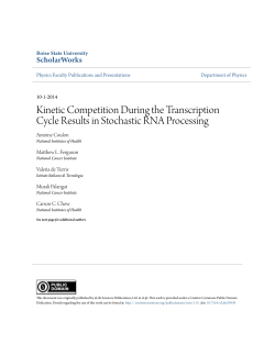Kinetic Competition During the Transcription Cycle