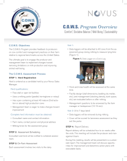 C.O.W.S. Program Overview