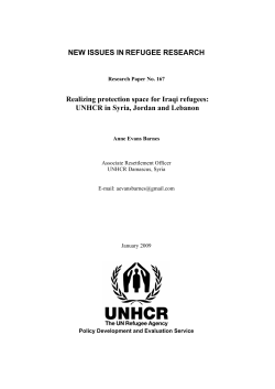 Realizing protection space for Iraqi refugees