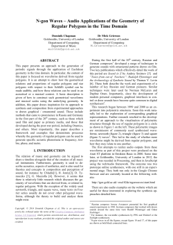 N-gon Waves – Audio Applications of the Geometry of Regular