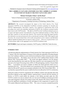 30 THE CARIBBEAN-NAFTA RELATIONSHIP: HAS THE