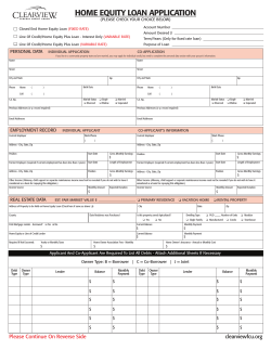 home equity loan application - Clearview Federal Credit Union