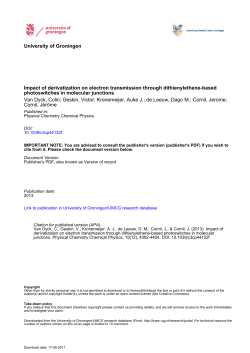 University of Groningen Impact of derivatization on electron