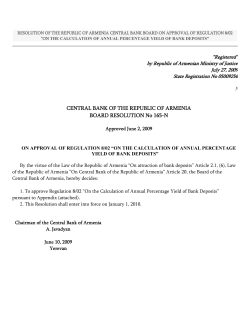 Regulation 8/02 on the Calculation of Annual Percentage Yield of