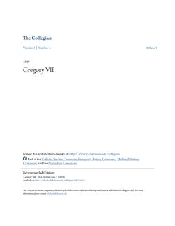 Gregory VII - Dickinson Scholar