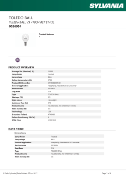 toledo ball v3 frosted 470lm e14 sl