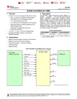 DLP4501 (.45 WXGA-800 DDR Series 311 DMD)
