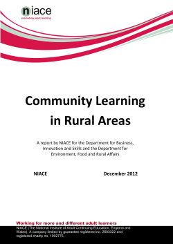 Community Learning in Rural Areas
