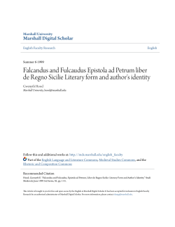 Falcandus and Fulcaudus Epistola ad Petrum liber de Regno Sicilie