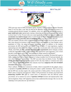 Daily English Vocab Why India`s opposition is nearly irrelevant