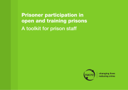 Prisoner participation in open and training prisons A toolkit for prison