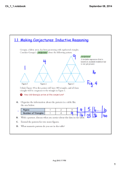 1.1 Making Conjectures: Inductive Reasoning