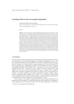 Learning with two sites of synaptic integration