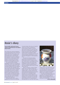 Rosie`s diary - Veterinary Record