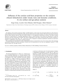 In#uence of the catalyst acid/base properties on the catalytic ethanol