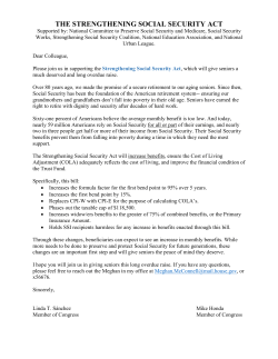 THE STRENGTHENING SOCIAL SECURITY ACT