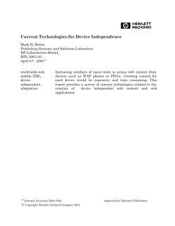 Current Technologies for Device Independence
