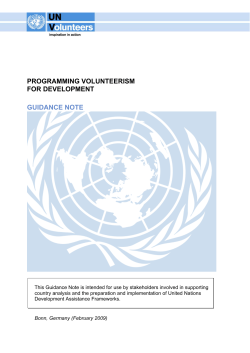 programming volunteerism in development