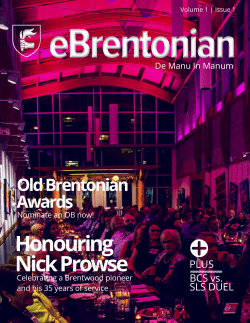 Honouring Nick Prowse - Brentwood College School