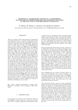 statistical astrometry based on a comparison of