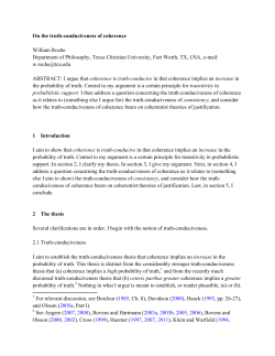 On the truth-conduciveness of coherence William