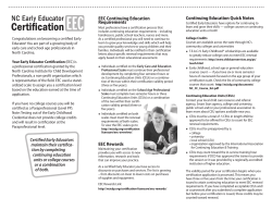 EEC renewal requirements - NC Institute for Child Development