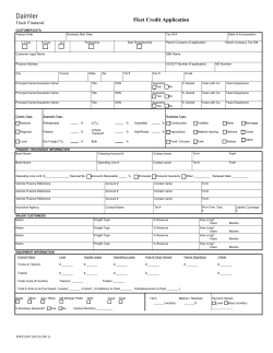 Fleet Credit Application