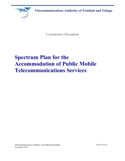 Spectrum Plan for the Accommodation of Public Mobile
