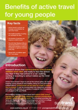 Benefits of Active Travel for Young People