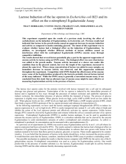 Effect Of Lactose On The ONPG ?