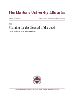 Planning for the disposal of the dead - DigiNole!