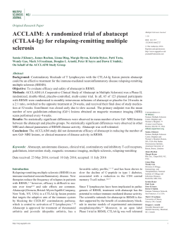 ACCLAIM: A randomized trial of abatacept (CTLA4