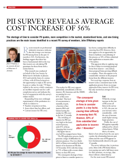 PII SuRVEy REVEALS AVERAGE COST INCREASE OF 56%