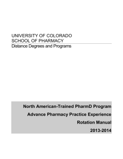 APPE Rotation Manual - University of Colorado Denver