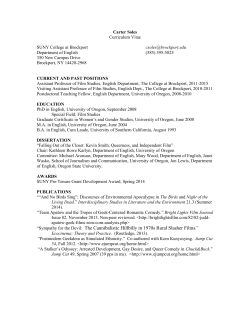Curriculum Vitae - The College at Brockport