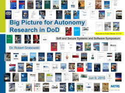 Big Picture for Autonomy Research in DoD