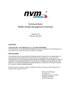 Technical Note: NVMe Simple Management Interface