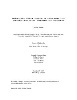 MICROENCAPSULATION OF AN OMEGA