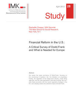 Financial Reform in the US - Hans-B&ouml;ckler