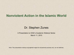 Nonviolence in the Islamic World