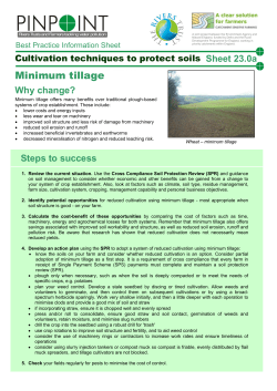 Minimum tillage