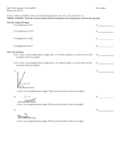 MGF 1106 Spring 11 Ref: 606969 Mr. Guillen Review for Exam 3