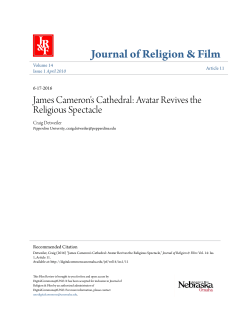 James Cameron`s Cathedral: Avatar Revives the Religious Spectacle